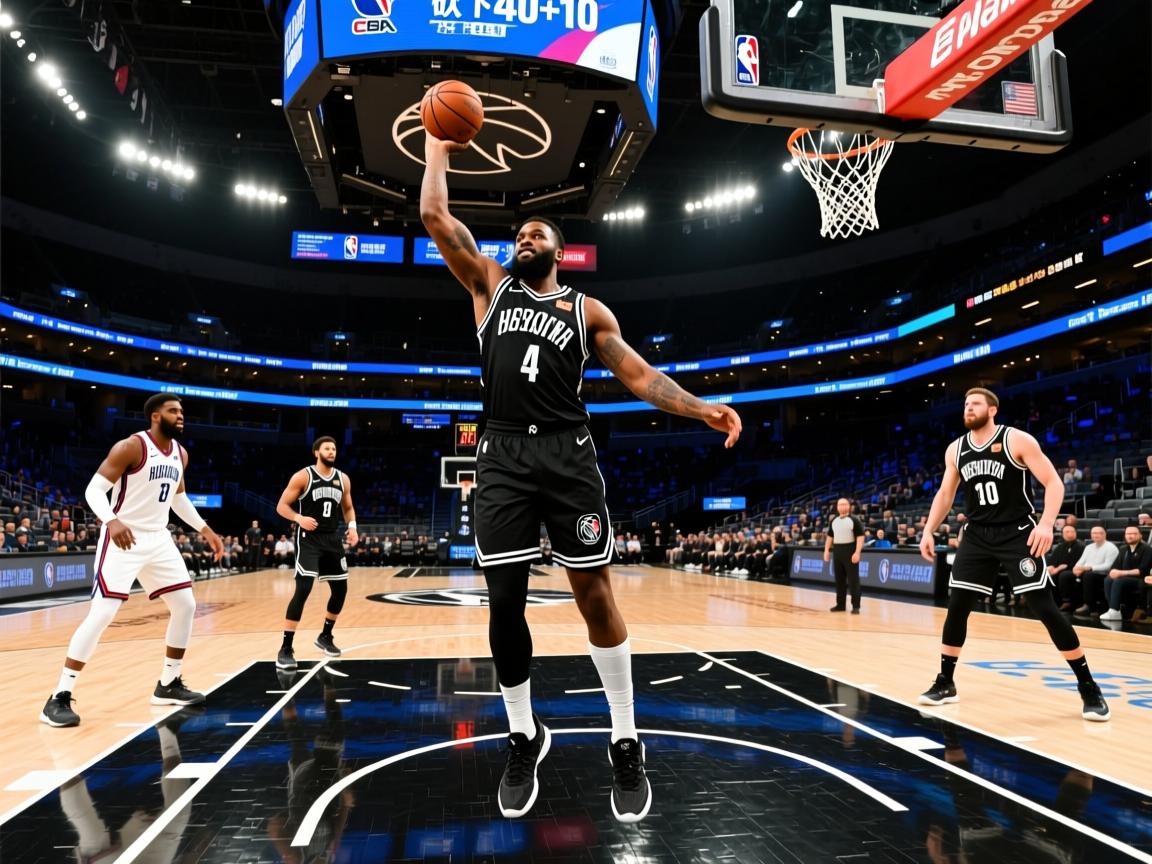 火箭客场力克篮网，哈登砍下40+10